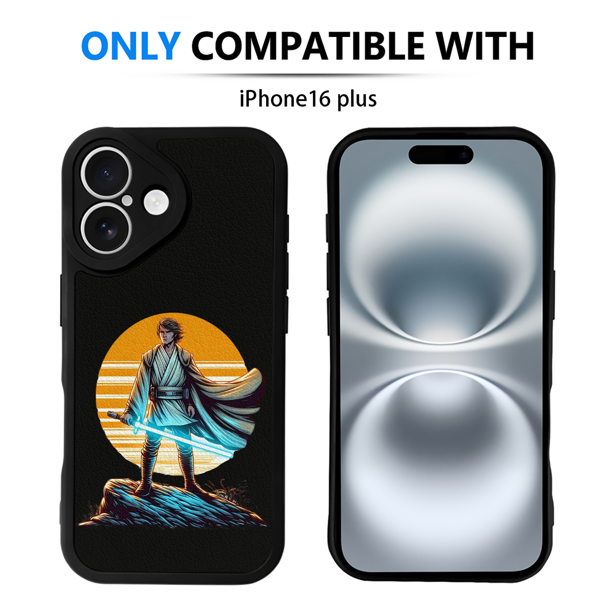 （画像用） スター・ウォーズ Star Wars 【iPhone 16シリーズ対応】シリコンスマホケース（レザー調） 材質：シリコン